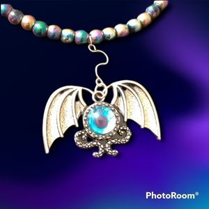 Rin's Unique Boutique - Half Off Halloween - Black Irridescent Necklace set